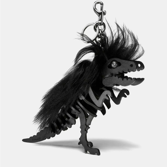 COACH RUNWAY Black Rexy and Black Mohawk Skeleton Rexy Keychain Charm - Picture 9 of 10